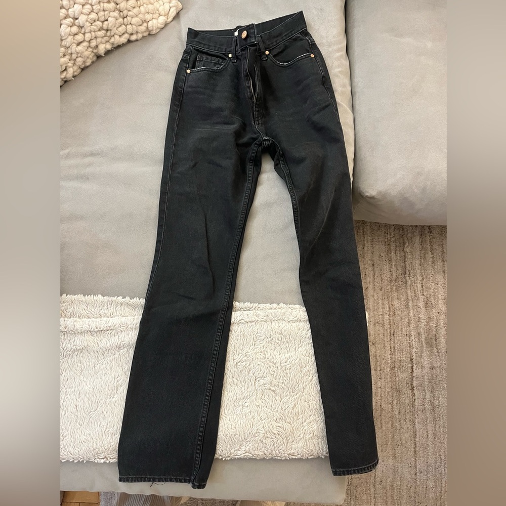 Ulla Johnson black straight leg jeans